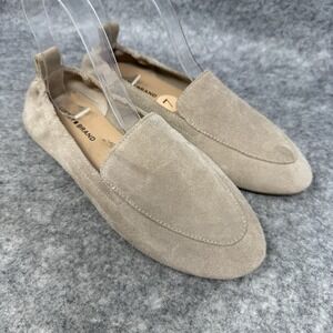 Lucky Brand Mylyndia Slip-On Loafers Size 7M Tan Suede Leather Comfort Flats‎
